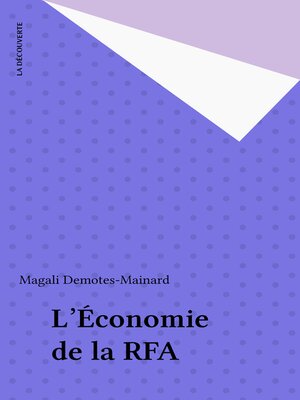 cover image of L'Économie de la RFA